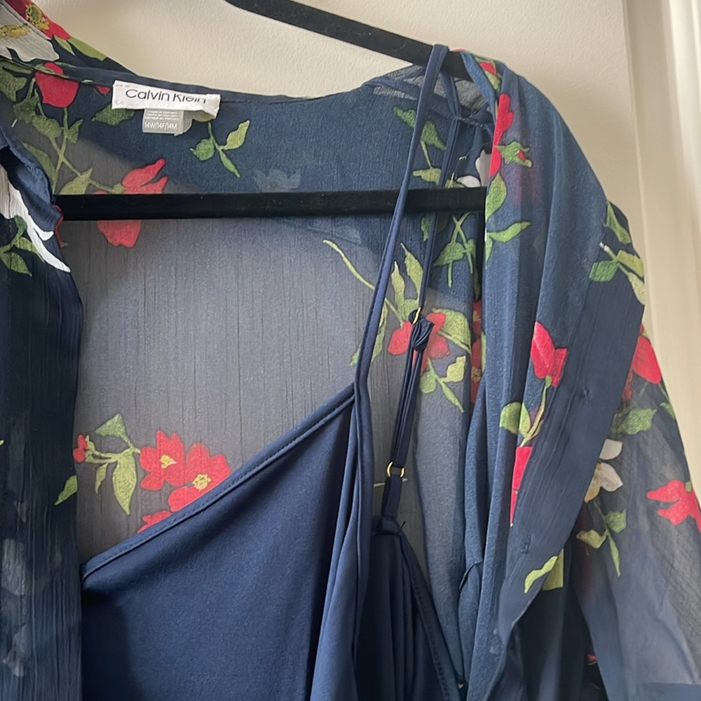 Calvin Klein Floral Shirt Dress - Picture 16 of 16